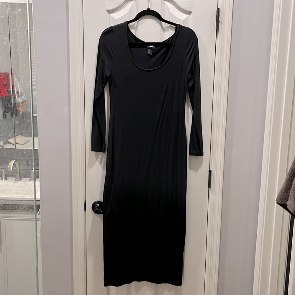 H&M Black long sleeve dress